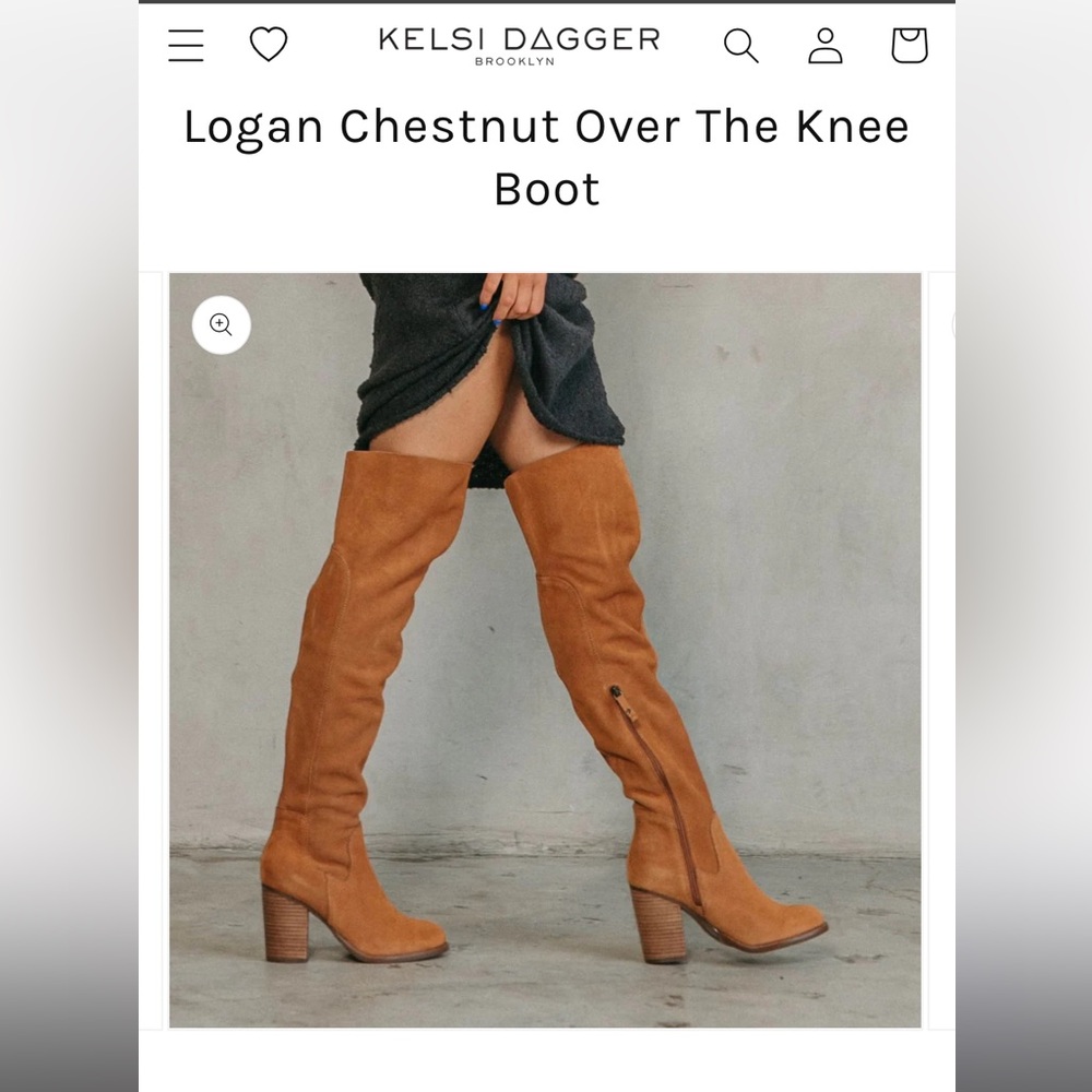 Kelsi Dagger Chestnut Over the Knee Boots